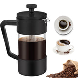 French Press Coffee & Tea Maker 12Oz, Thickened Borosilicate Glass Coffee Press