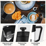 French Press Coffee & Tea Maker 12Oz, Thickened Borosilicate Glass Coffee Press