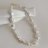 French Retro Classic Baroque Pearl Necklace