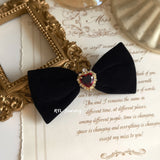 French Retro Fragrant Wind Bow Hair Clip Hepburn Red Love Hair Ornaments