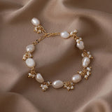 French Retro Style Natural Pearl Bracelets Women Ins Style