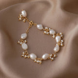 French Retro Style Natural Pearl Bracelets Women Ins Style