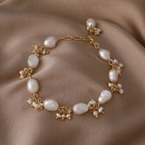 French Retro Style Natural Pearl Bracelets Women Ins Style