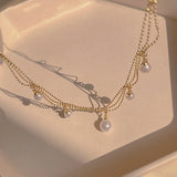 French Romantic Metal Mesh Chain Necklace for Women