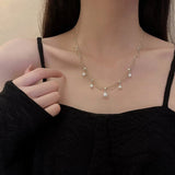 French Romantic Metal Mesh Chain Necklace for Women