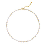 French Romantic Small Pearl String Chokers Necklace