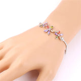 French Romantic Zirconia Bracelet For Women Jewelry Yellow Flower Bracelet