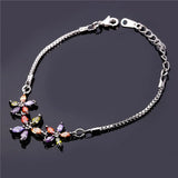 French Romantic Zirconia Bracelet For Women Jewelry Yellow Flower Bracelet