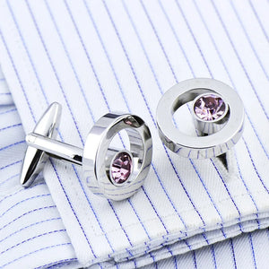 French Shirt Cufflinks High Grade Crystal Cuff Links