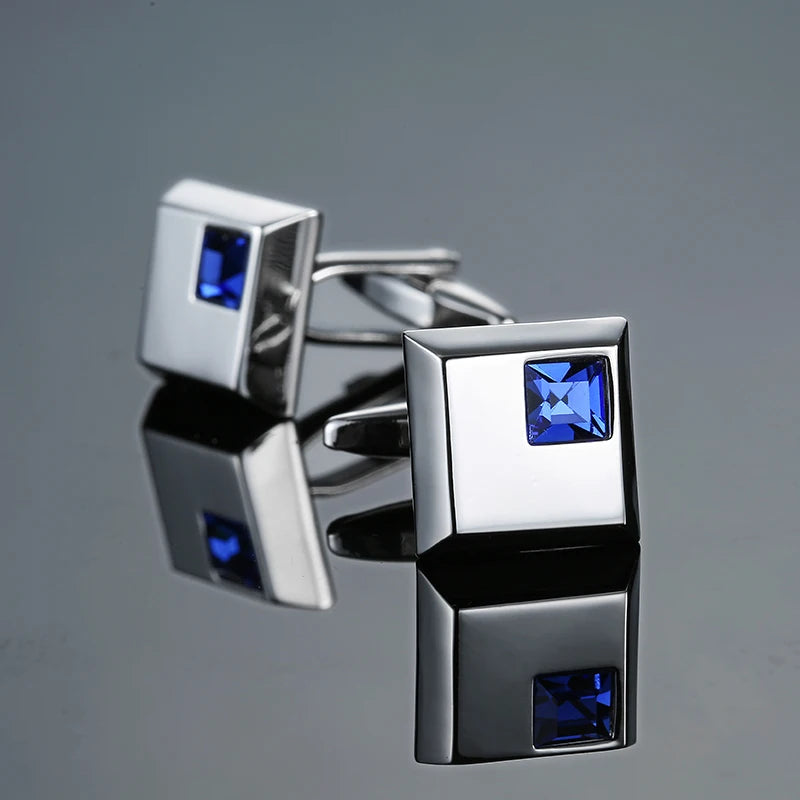 Men's French Shirt Cufflinks Crystal Jewelry