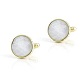 French Shirts Cufflinks Men's Formal Suit Accessories Round Seashell Cuff Links