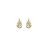 French Temperament Leaf Stud Earrings 925 Sterling Silver