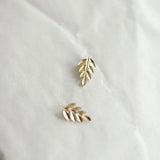 French Temperament Leaf Stud Earrings 925 Sterling Silver