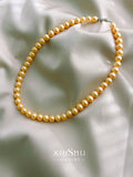 French Vintage Fritillaria Pearl Collar Chain Necklace