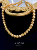 French Vintage Fritillaria Pearl Collar Chain Necklace