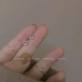 French Rose Flower Stud Earrings Sweet Romantic Piercing Jewelry