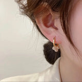 French Style Pearl Ball Earrings with High-grade Ear Clasp