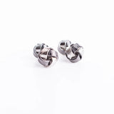 French Style Double Knot Cufflinks Metal Cuff Buttons Business Wedding Man Gift