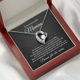 French To My Amazing Mom Heart Chain Necklace Women Girl Pendant Jewelry