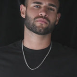 Collier cha&icirc;ne cubaine en acier inoxydable pour papa