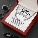 Collier cha&icirc;ne cubaine en acier inoxydable pour papa