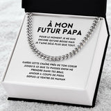 Collier chau00eene cubaine en acier inoxydable pour papa