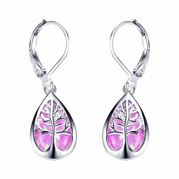 French Tree of Life Drop Earrings Jewelry Gift for Women