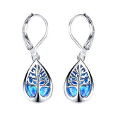 French Tree of Life Drop Earrings Jewelry Gift for Women