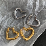 French Brass 18K Love Heart Earrings High-End Jewelry