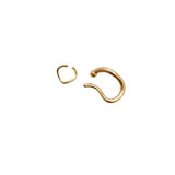 French Ear Clip Silver Metal Geometric Irregular Ear Cuff
