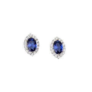 French Vintage Spinel Earrings Sterling Silver Plating