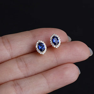French Vintage Spinel Earrings Sterling Silver Plating