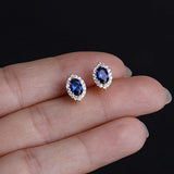 French Vintage Spinel Earrings Sterling Silver Plating