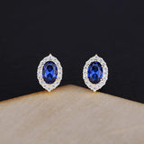 French Vintage Spinel Earrings Sterling Silver Plating