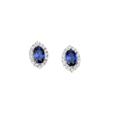 French Vintage Spinel Earrings Sterling Silver Plating