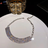 French Vintage Rhinestone Necklaces Bohemian Clavicle Chain Exaggerated Chokers