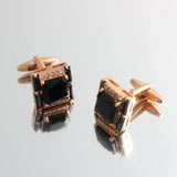 French Crystal Silver Plated Cufflinks