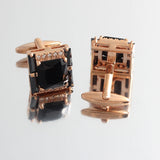 French Crystal Silver Plated Cufflinks