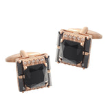 French Crystal Silver Plated Cufflinks