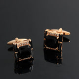 French Crystal Silver Plated Cufflinks