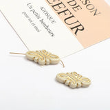 French Diamond Retro Antique Acrylic Beads DIY Earrings Stud