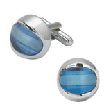 Crystal Silvery Gem Cufflinks for Men - Pack of 5