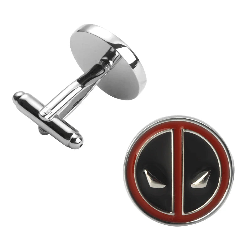 Red Superhero Sleeve Cufflinks for French Men Shirts