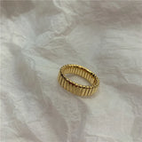French Plated Watch with Line Ring Cold Wind Europe America Tide