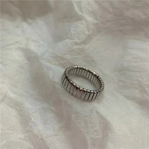 French Plated Watch with Line Ring Cold Wind Europe America Tide