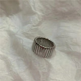 French Plated Watch with Line Ring Cold Wind Europe America Tide