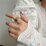 French Plated Watch with Line Ring Cold Wind Europe America Tide