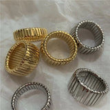 French Plated Watch with Line Ring Cold Wind Europe America Tide