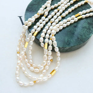 French Style Freshwater Pearl Necklace Women's Charm Jewelry Gift