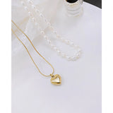 French Natural Pearl Necklace Women's High-End Stainless Steel Pendant